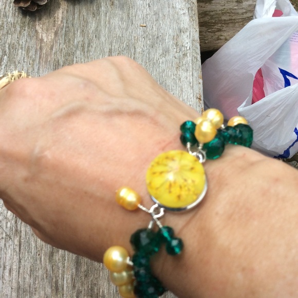 Real pearls Hand made Snap bracelet with 3 snaps - Picture 6 of 8